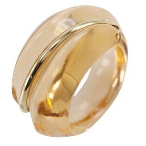 Baccarat Koquirage Ring Orange crystal/K18 yellow gold #4.9(US Size) 7.9g ...